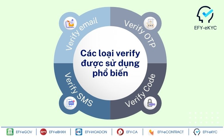 Các loại verify được sử dụng phổ biến